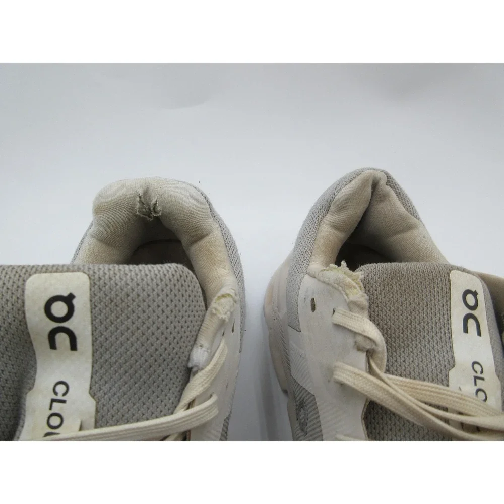 On Running Cloudrunner Shoes Womens Size 7.5 White Gray Road Swiss Engineering